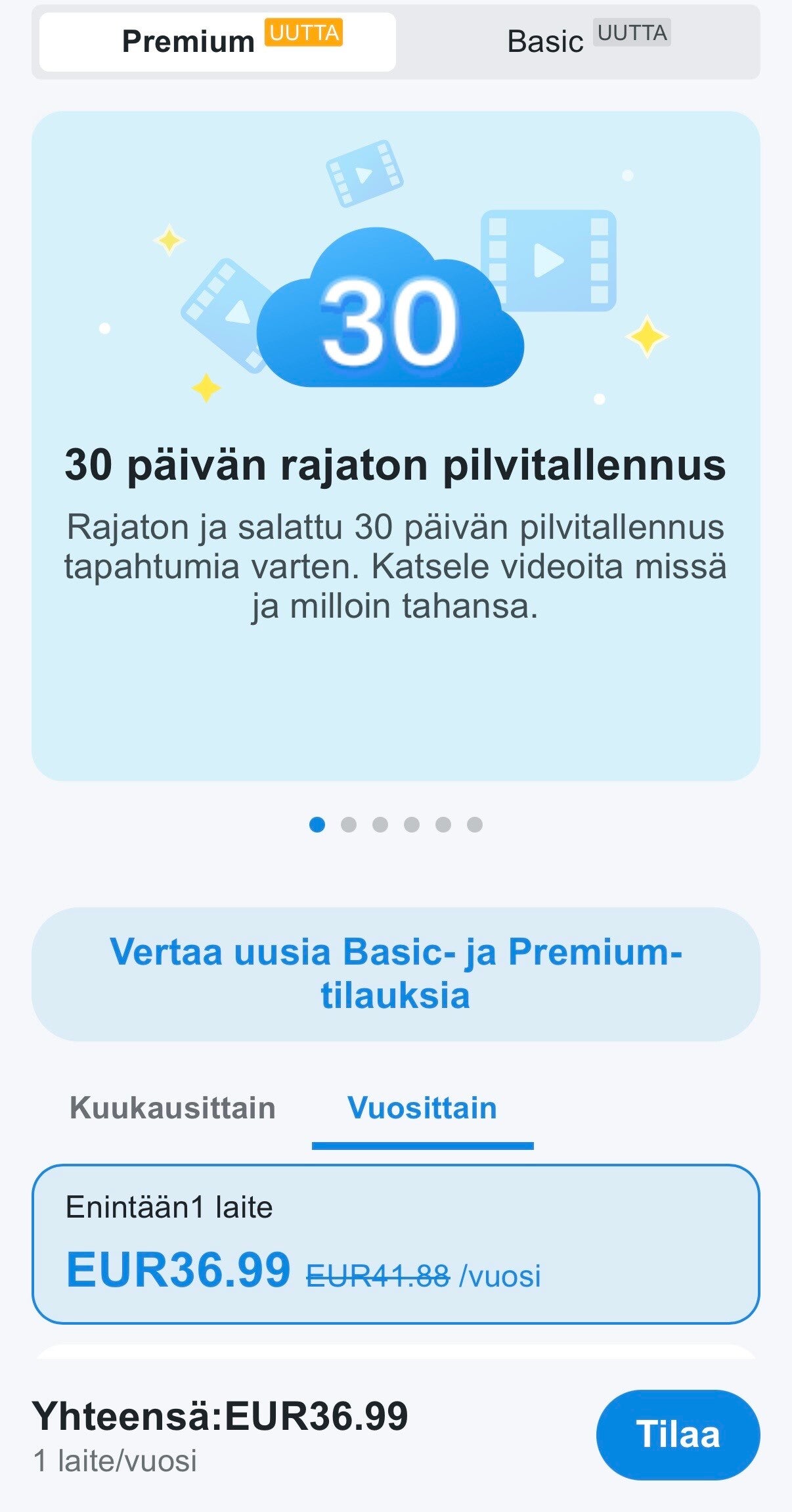 Tapo-kameran tallennusasetukset sovelluksessa