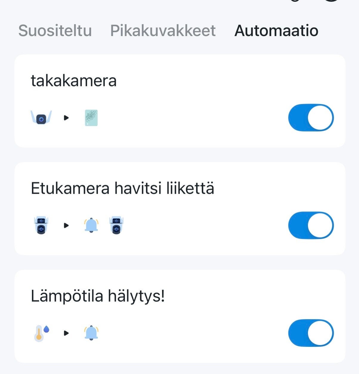 Tapo-sovelluksen automaatio ja ajastus