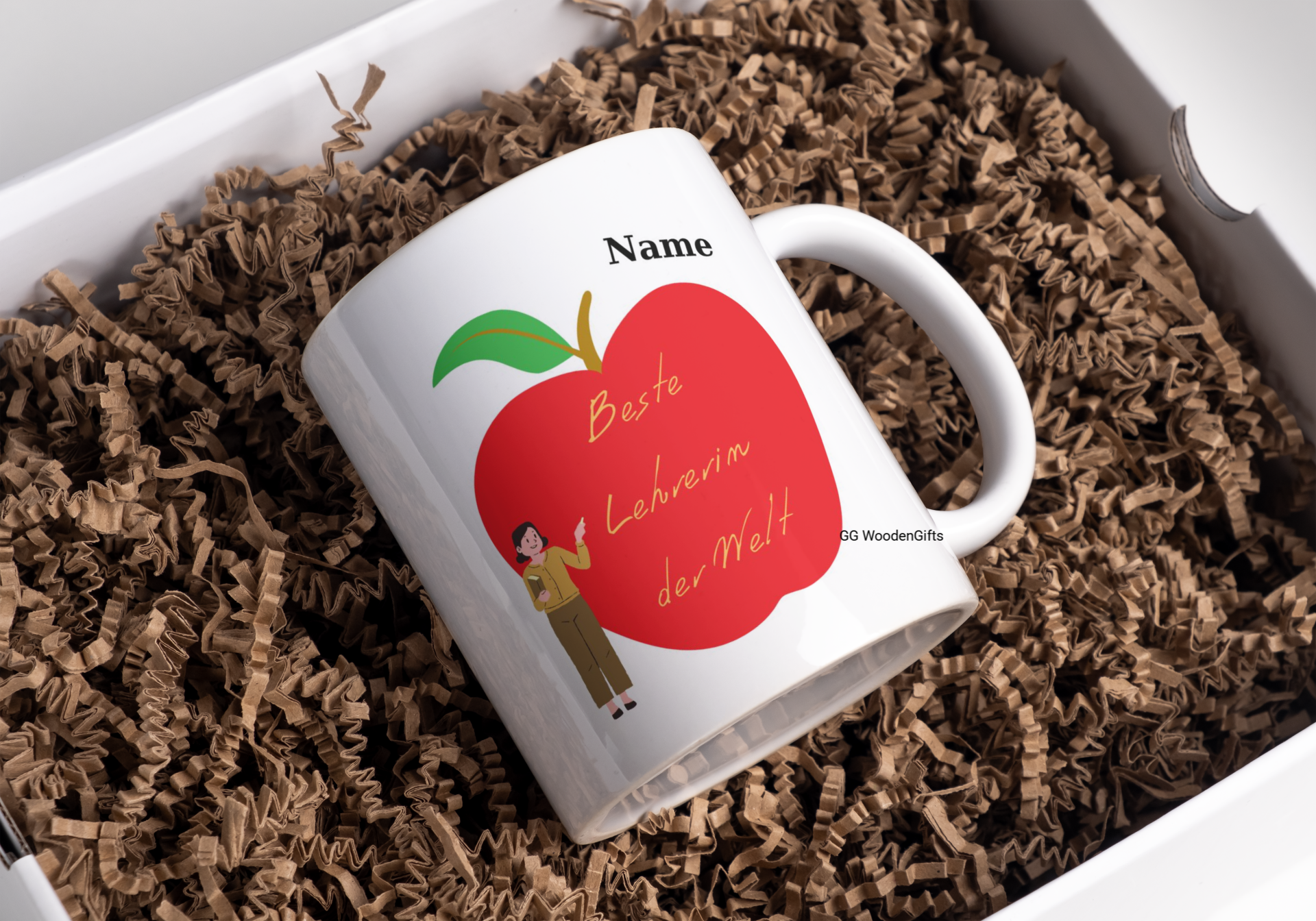 Tasse Apfel Lehrerin