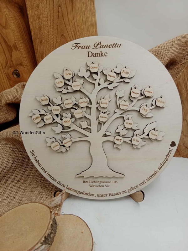 Abschiedsgeschenk  personalisierter Lebensbaum