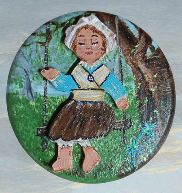 Collection "Échos du temps" - Magnet - Sur la balançoire du temps N°1