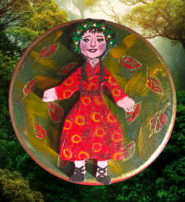 Collection "Echos du temps" - Magnet - Le sourire des feuilles 🍂 N°3