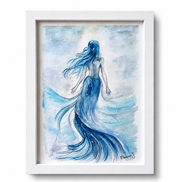 Apparition — Aquarelle originale encadrée 💦