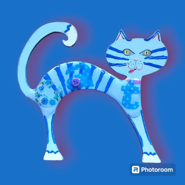 Un p'tit chat pour le fun "Blue two" 🐈‍⬛🩵