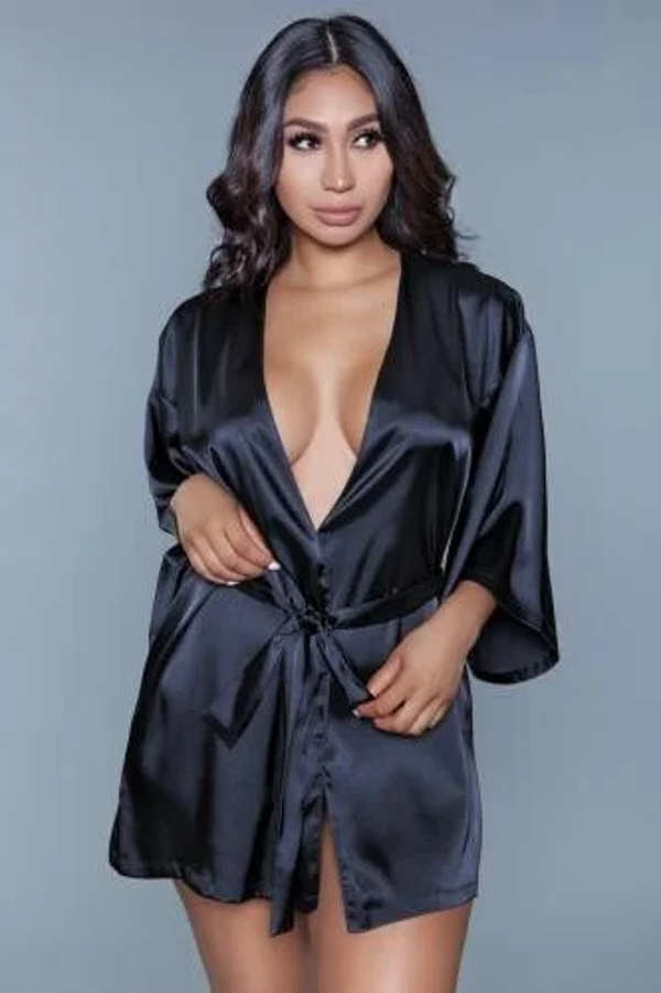 Amora Kimono mit Herz - Schwarz