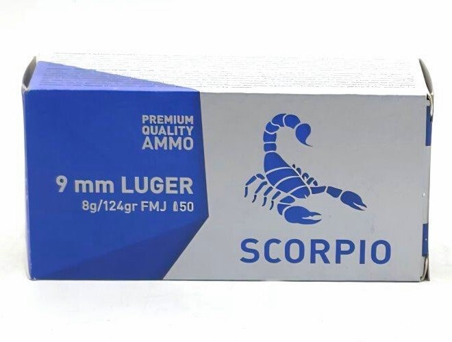 9x19mm 124gr FMJ   STV Scorpio