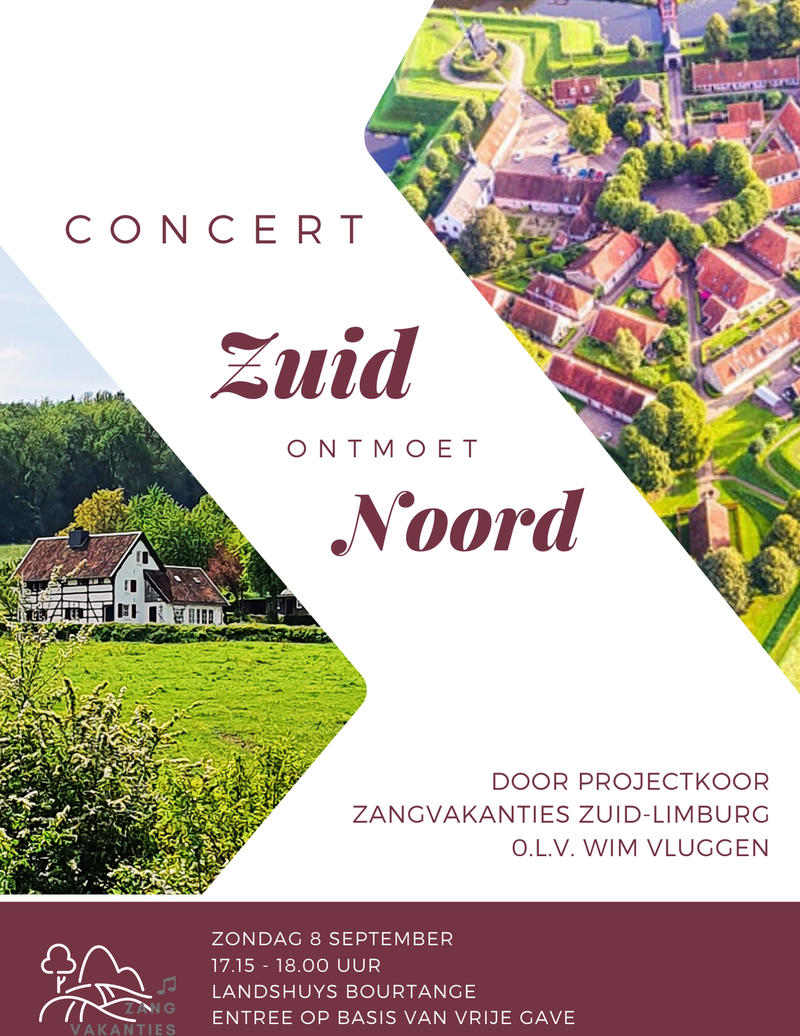 Flyer Concert Zangweekend Zuid Ontmoet Noord