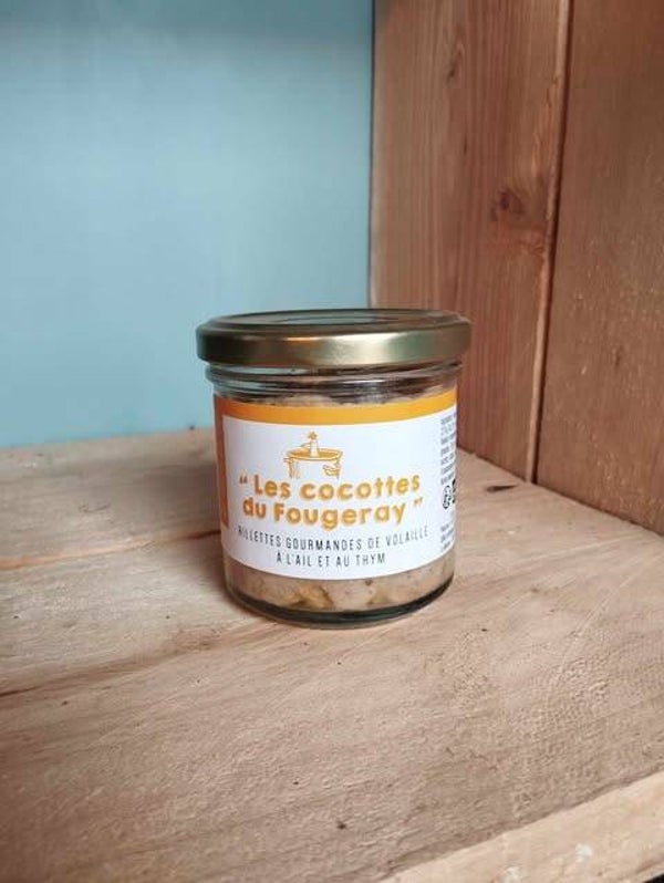 Rillettes de volaille à l'ail et au thym