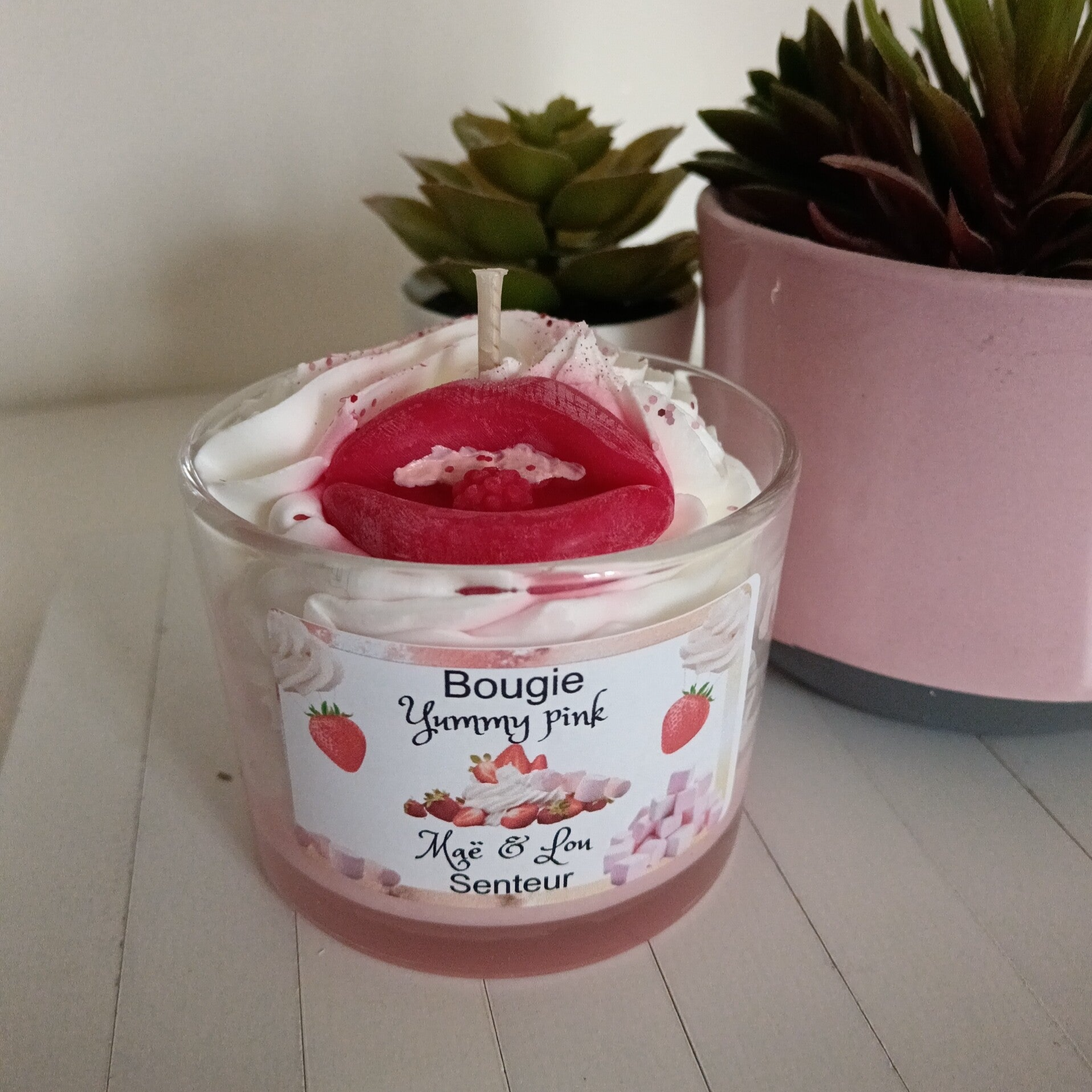 Bougie yummy pink