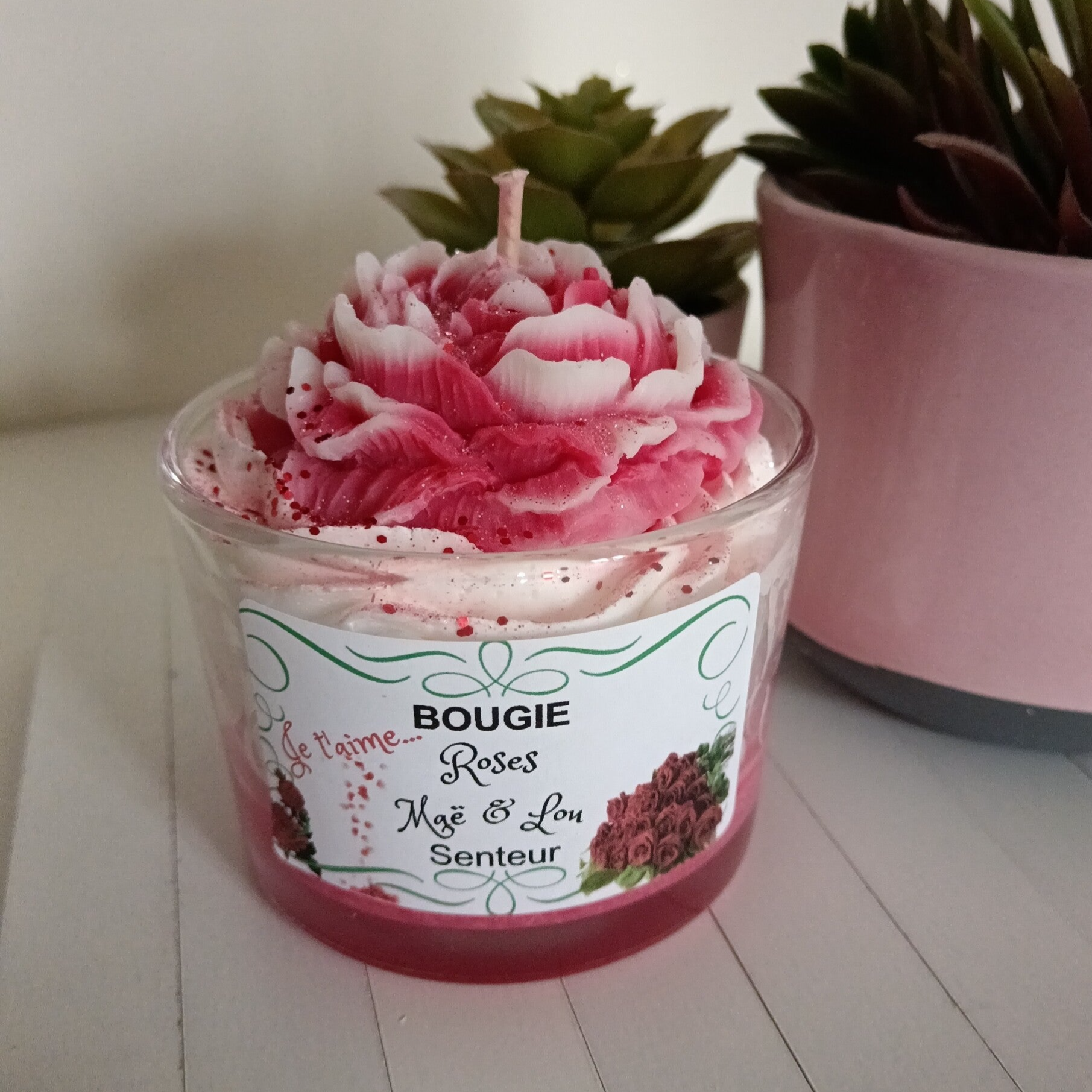 Bougie rose sauvage