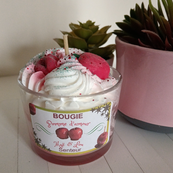Bougie pomme d'amour