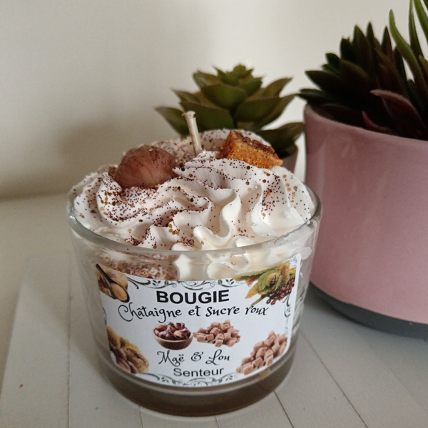 Bougie châtaigne et sucre brun