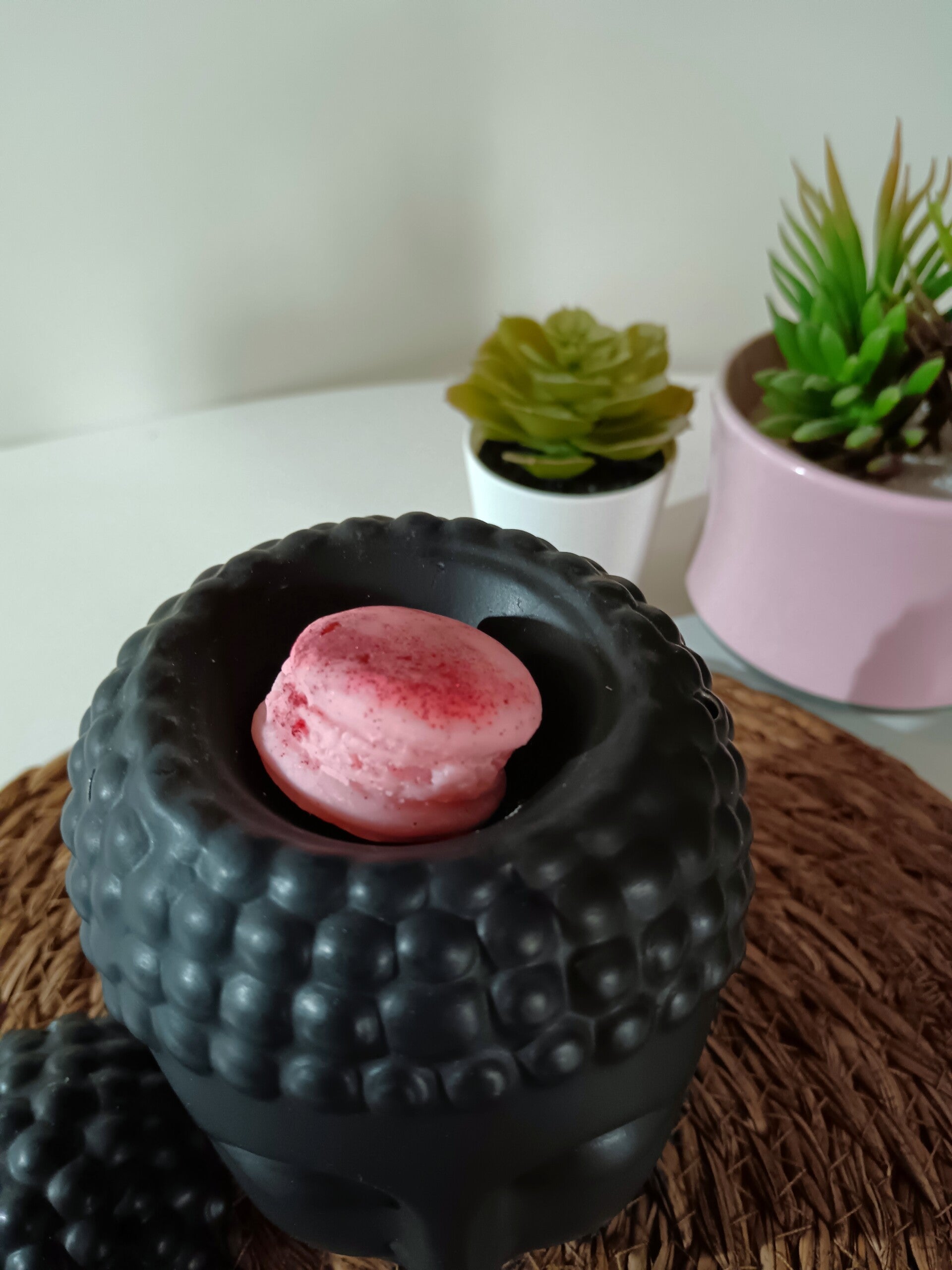 Fondant parfumé macaron à la rose