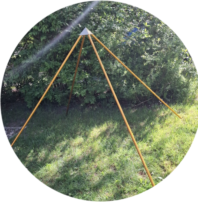 rainbow piramide, compact enlicht gewicght piramide,  voor thuis en onderweg piramide