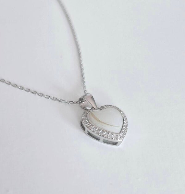 Heart pendant with cz stones