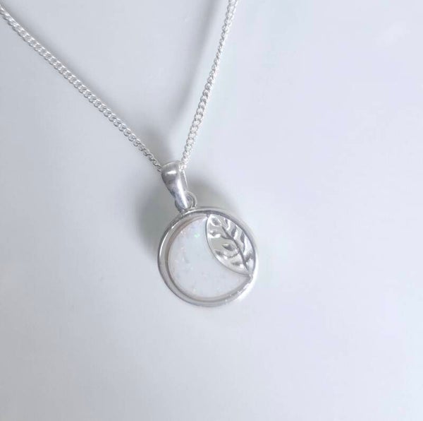 Half moon/leaf pendant