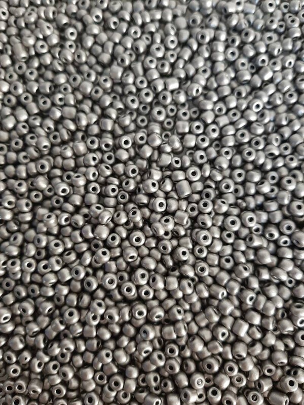 Rocailles 4mm Metallic dark silver- 20 gram