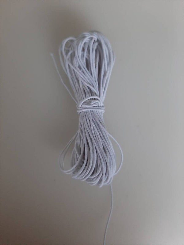 Gekleurd elastiek 1mm white