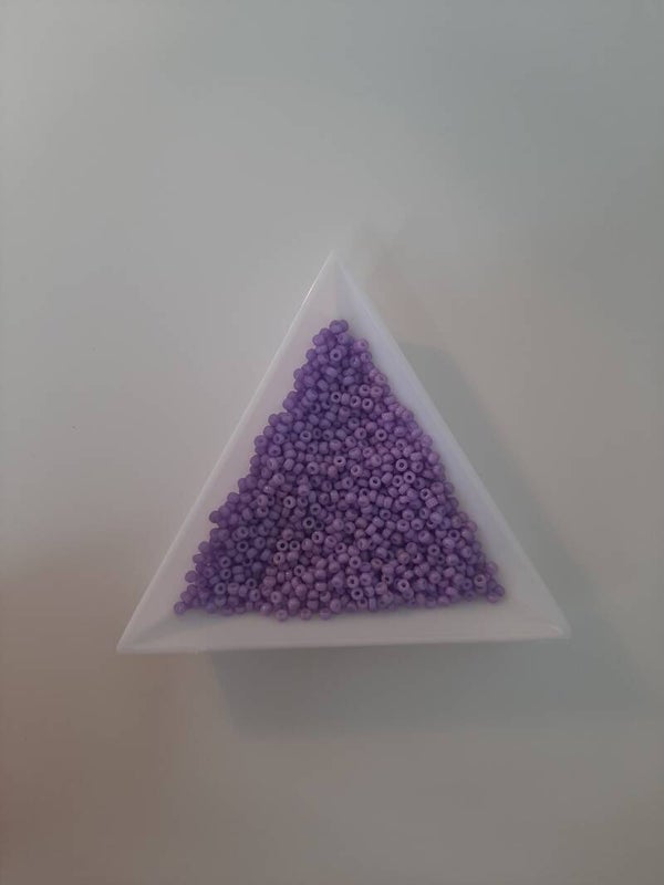 Miyuki rocailles 2mm duracoat opaque columbine purple- 2 gram