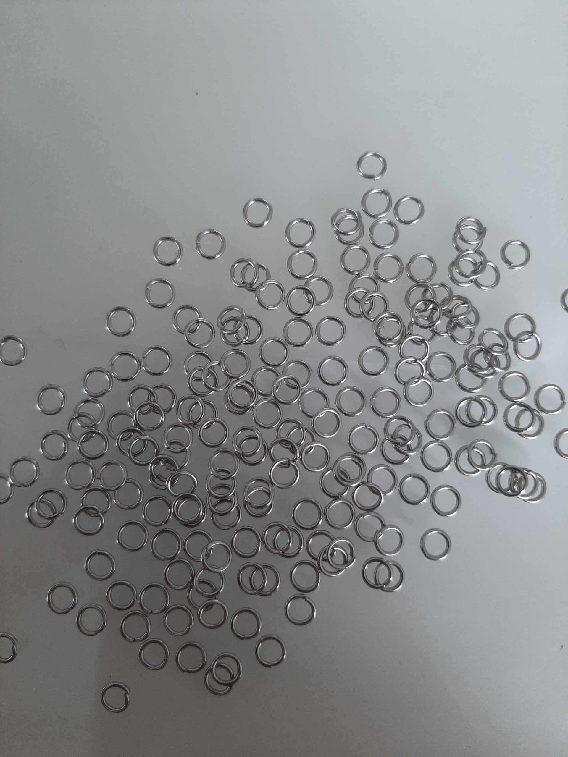 Stainless steel buigringen 5mm antiek zilver