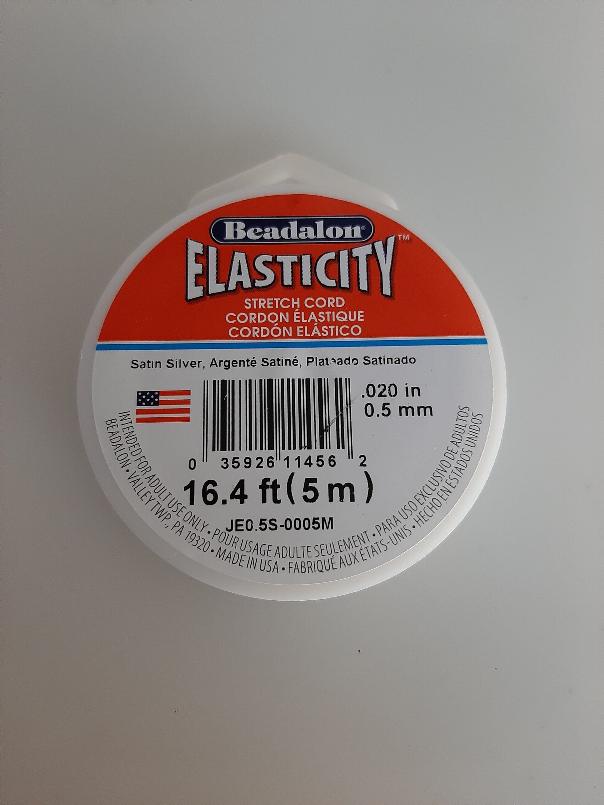 Rijgdraad elastiek 0,5mm