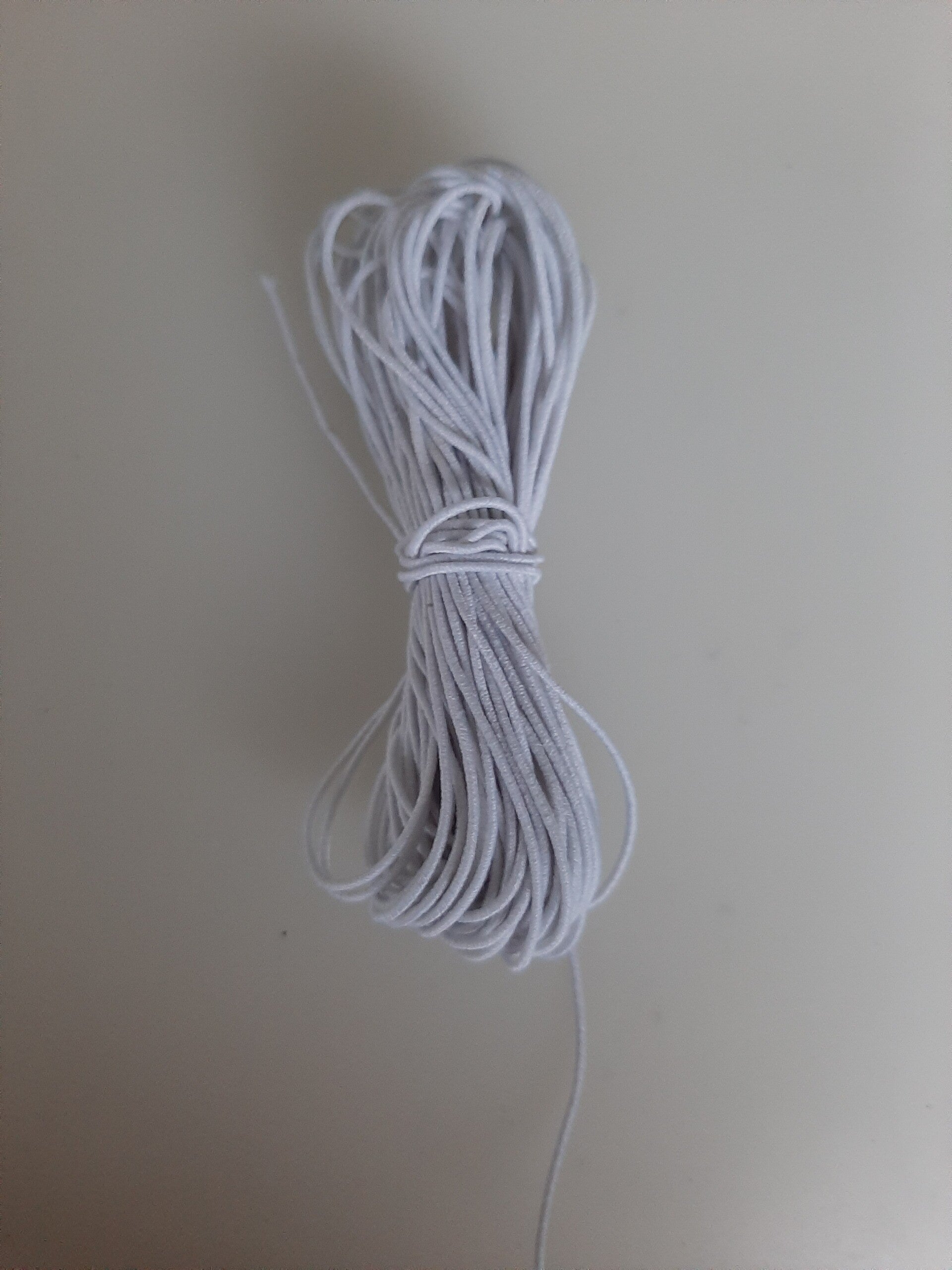 Gekleurd elastiek 1mm white