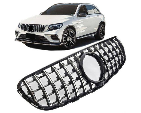 Panamericana Grille geschikt voor Mercedes X253 C253 GLC-Klasse 2015-2019 (pre-facelift) met of zonder 360° Camera