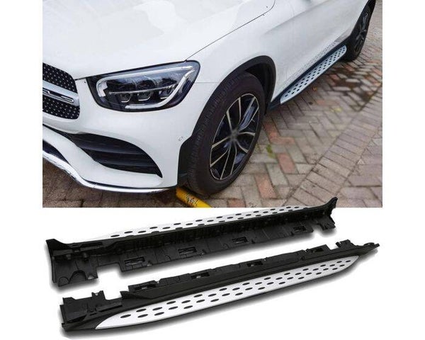Aluminium Treeplanken met Antislip Noppen - Side Steps geschikt voor Mercedes X253 C253 GLC 2015-2022