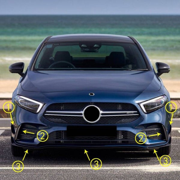 FRONTSPOILER GESCHIKT VOOR MERCEDES W177 A-KLASSE AMG-Line + A35 AMG