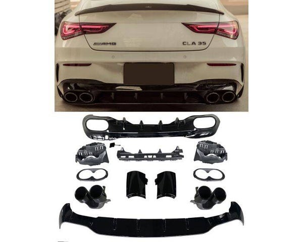 Mercedes W118 CLA-Klasse Diffuser + uitlaatstukken 2x2