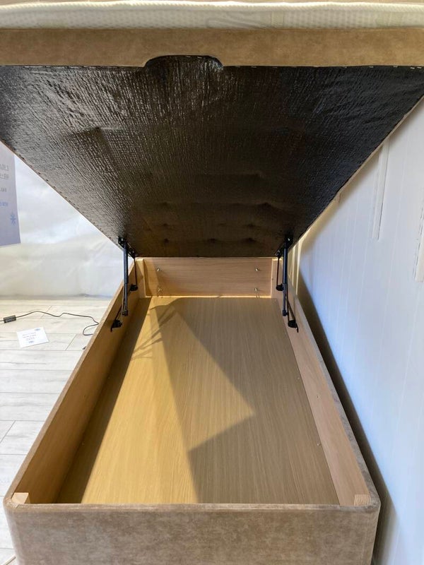 3' ottoman bed complete with mattress and headboard