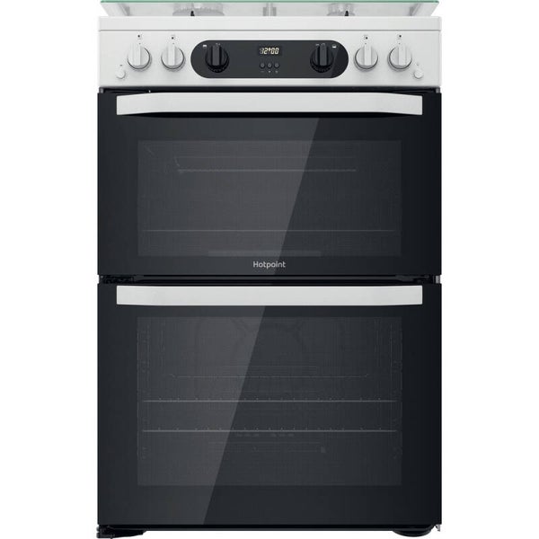 Hotpoint HDM67G0CCW/UK  Gas Double Cooker - White 60cm