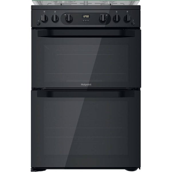 Hotpoint HDM67G0CCB/UK Gas Double Cooker - Black 60cm