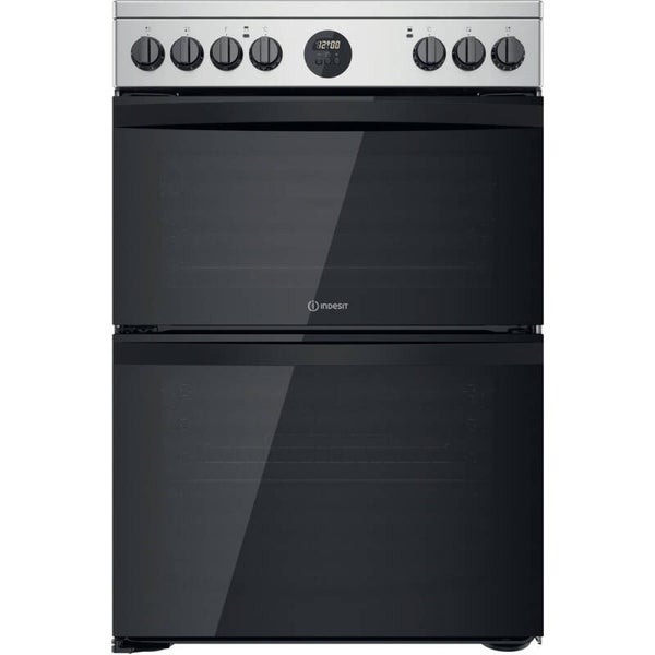 Indesit ID67V9HCX/UK Electric Double Cooker - inox 60cm