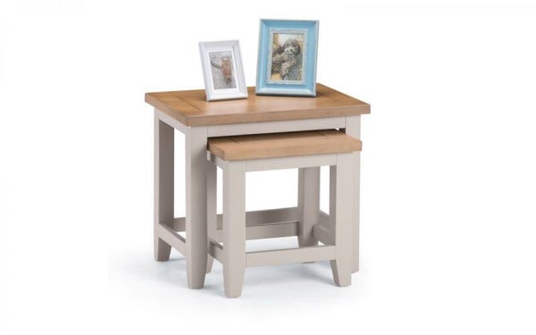 Richmond Nest of Tables - Elephant Grey/Pale Oak