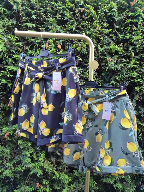 Short met citroen print