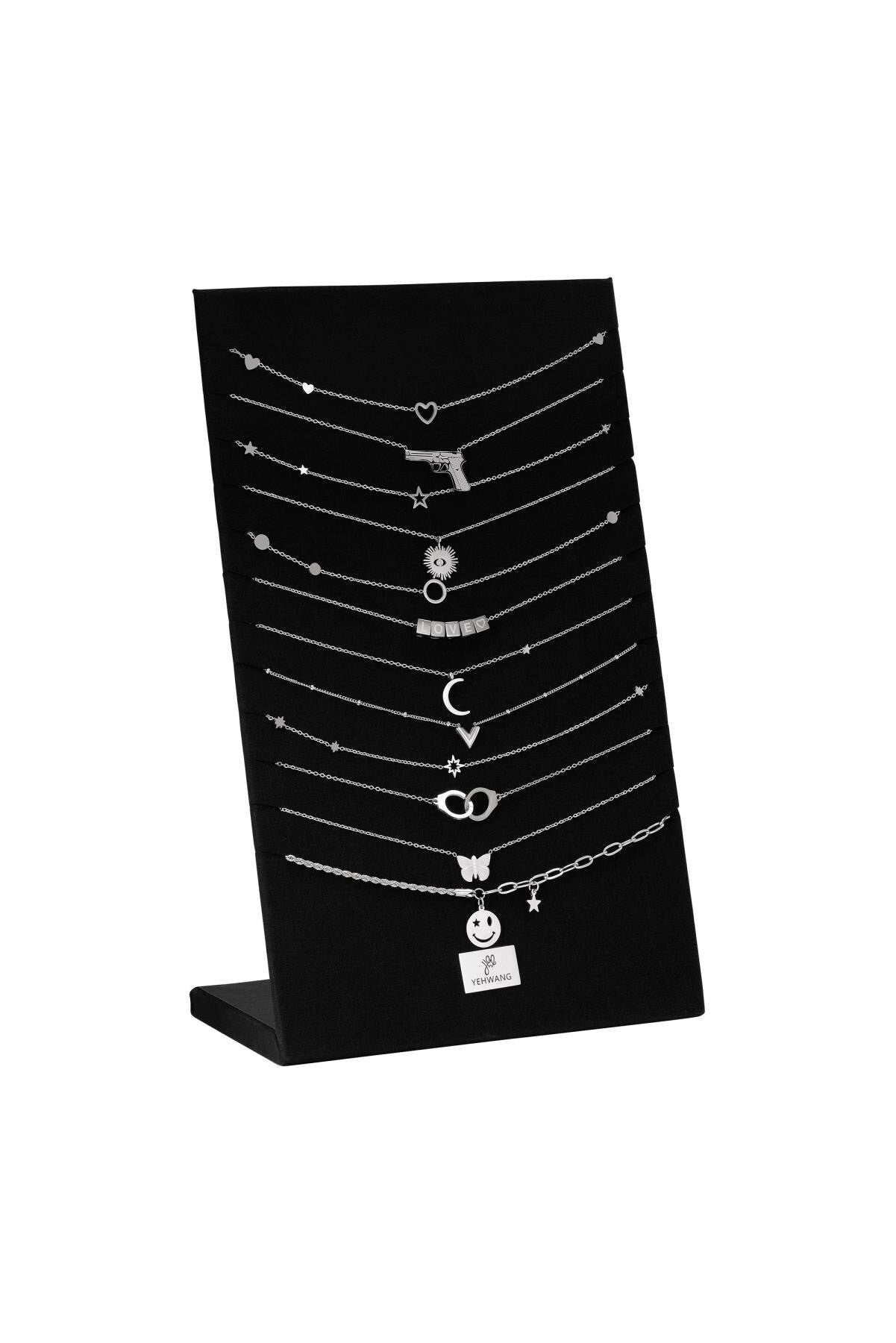 Stainless steel ketting zilver.