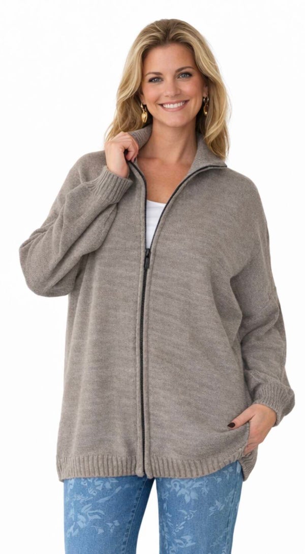 Gebreid vest met rits
