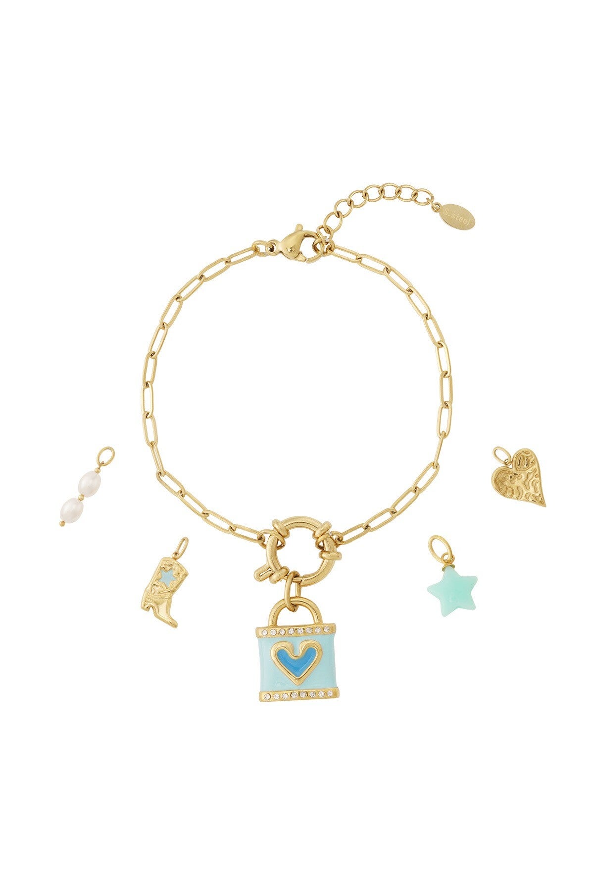 DIY armband blue love