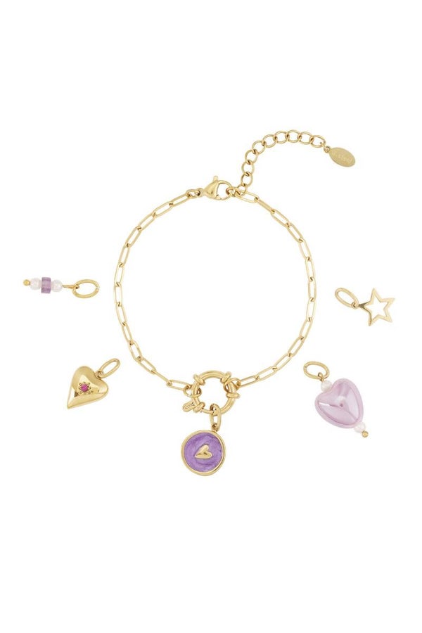DIY armband purple love