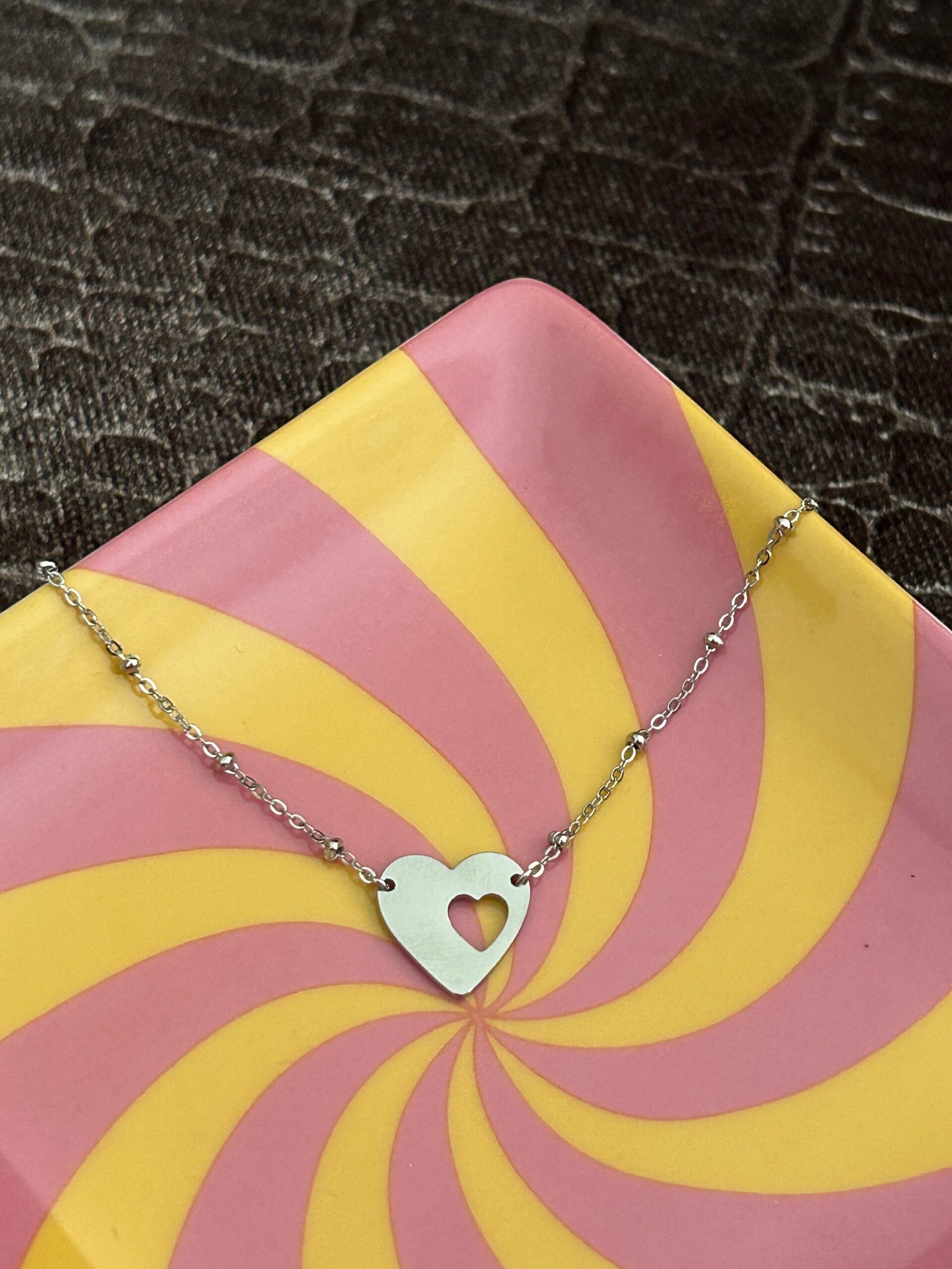 Armbandje hartje zilver