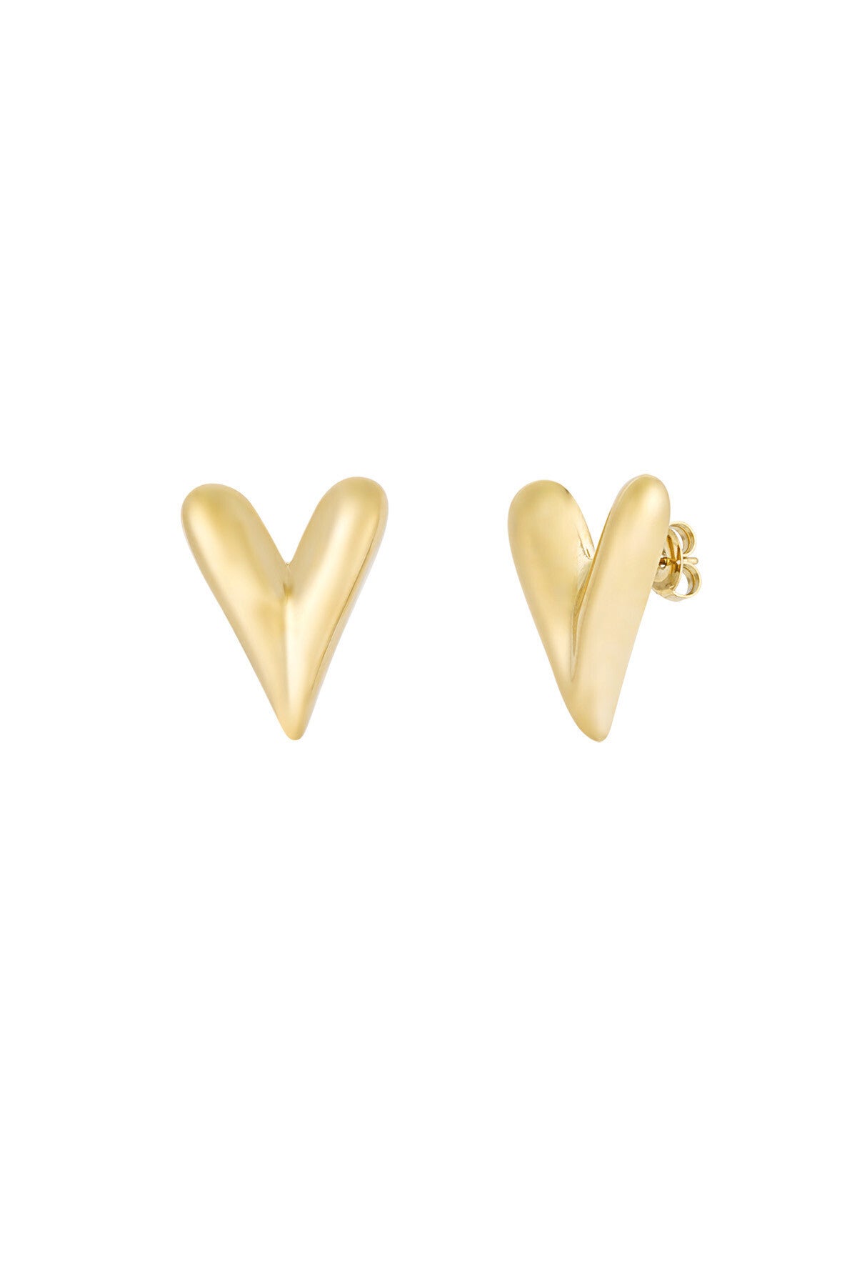 Large hearts oorbellen