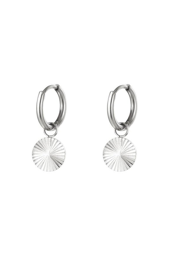 Oorbellen cirkel zilver