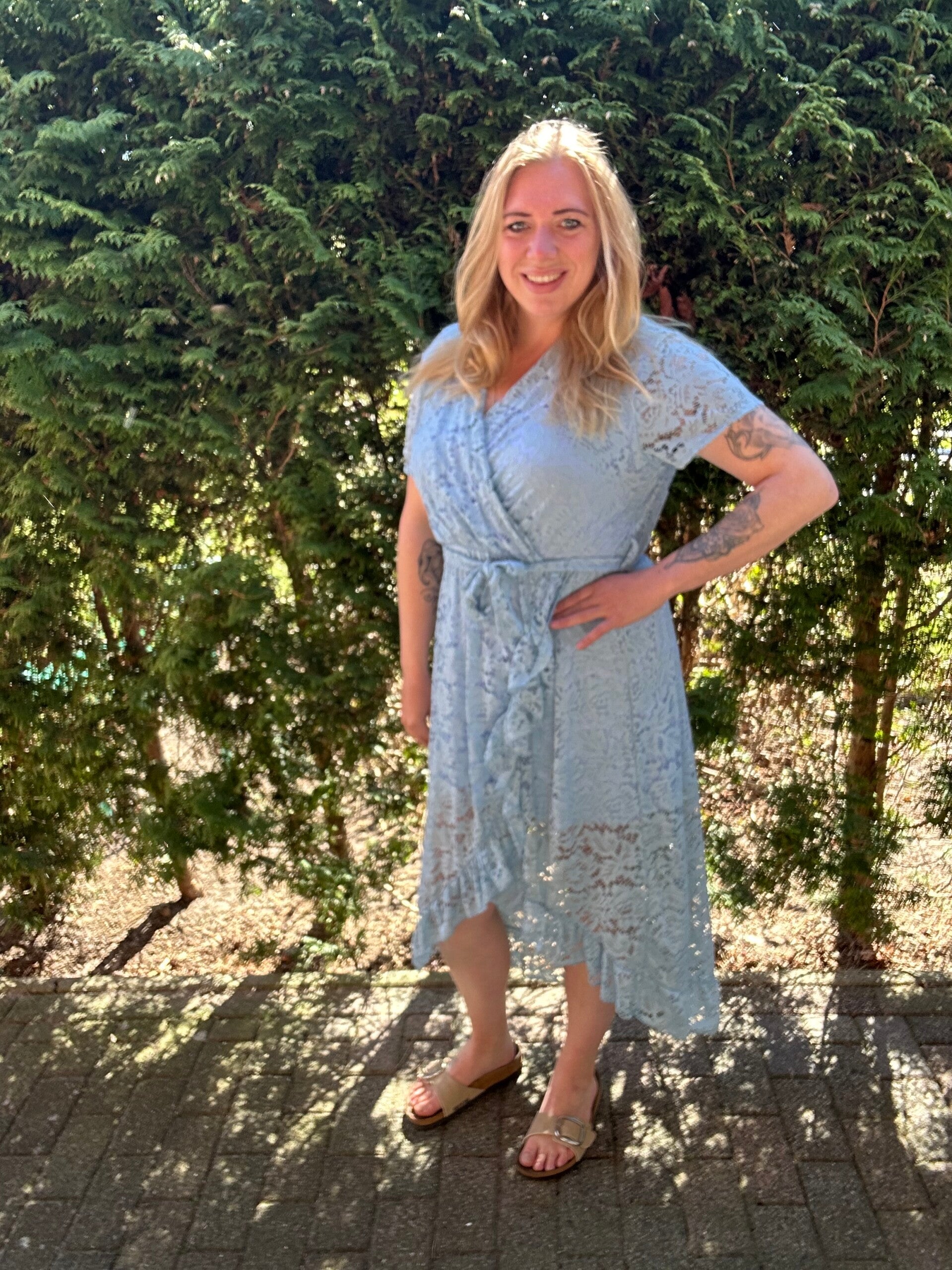 Overslag jurk lace