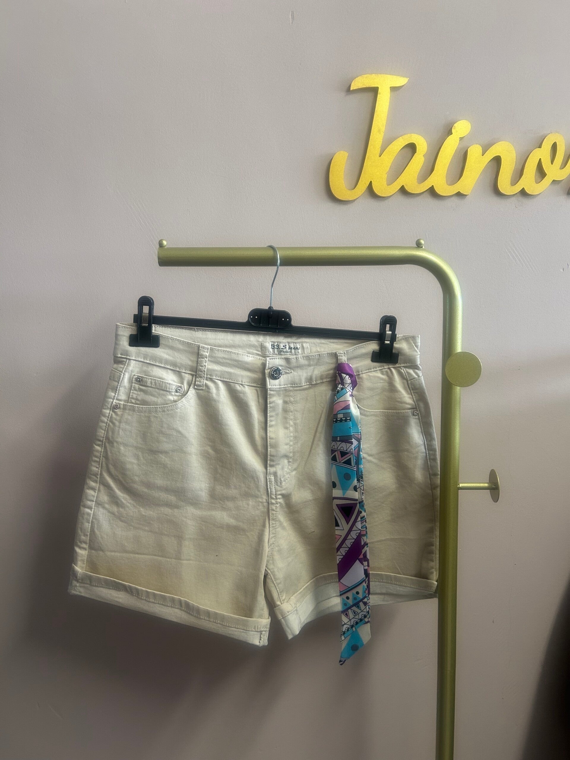 Korte broek bbs jeans beige