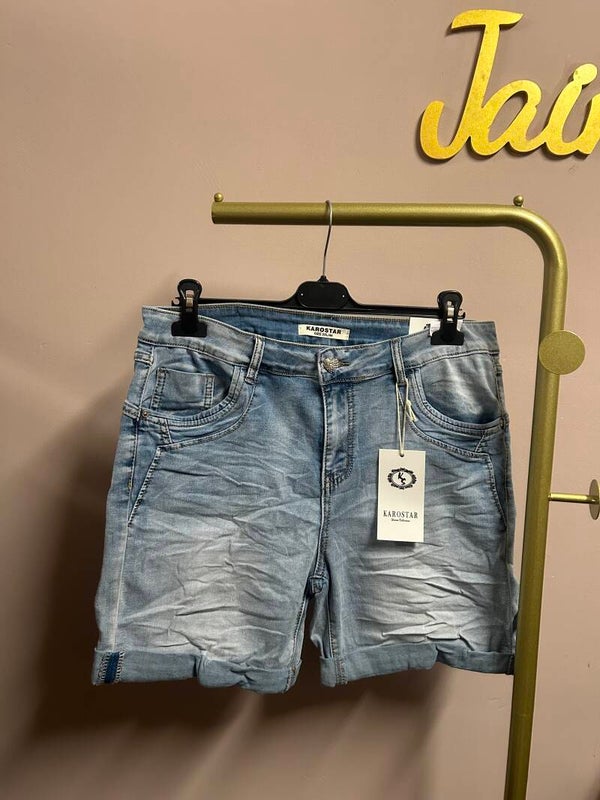 Denim korte broek karostar