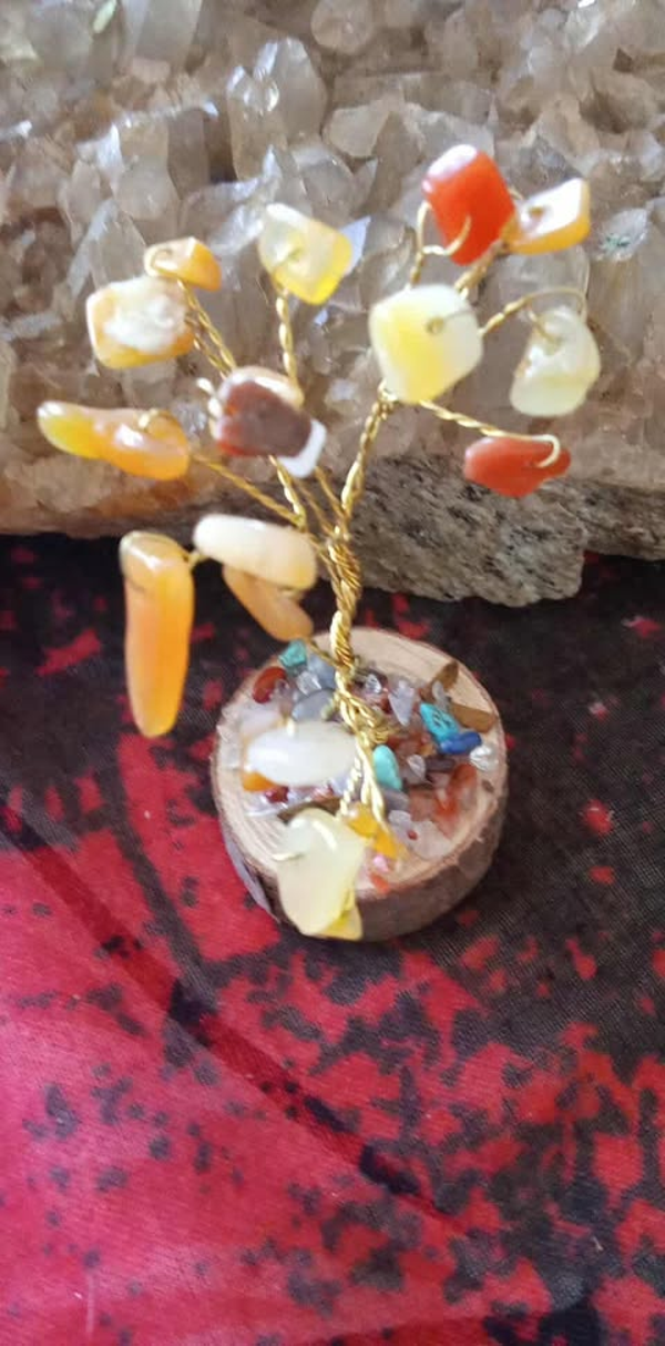 Arbre du bonheur en Aventurine jaune