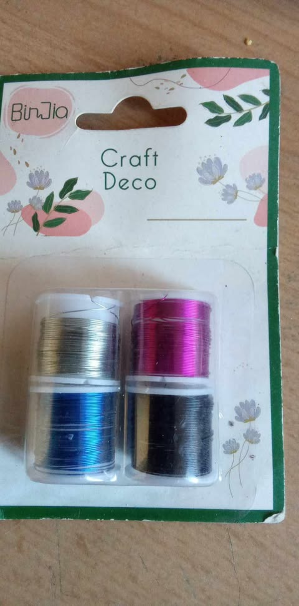 Lot de 4 bobines de fil en metal