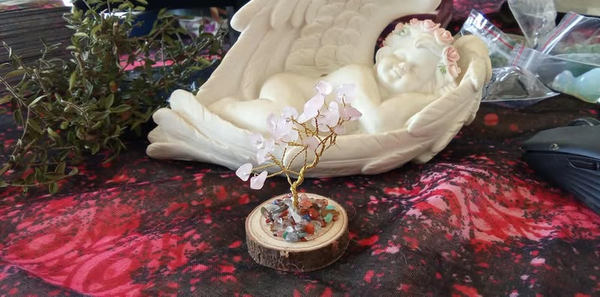 Arbre quartz-rose