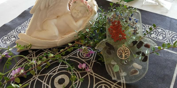 porte encens Orgonite: Main de fatma